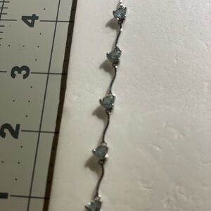 Elegant Silver and Blue Gemstone Bracelet